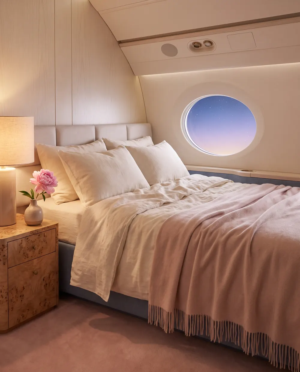 A bedroom suite on board